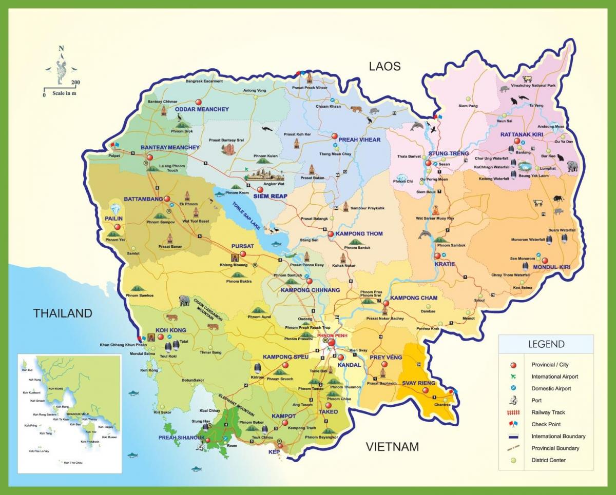 Kambodża mapa