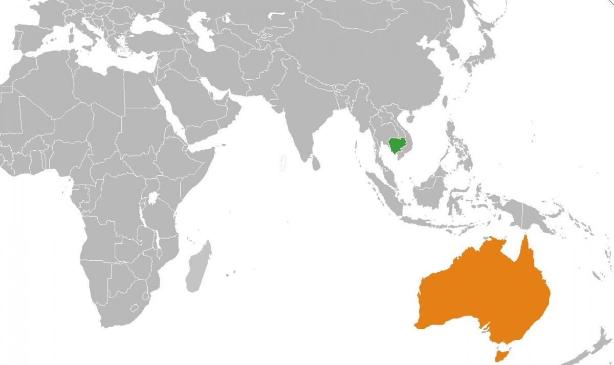 Kambodża mapa mapa świata