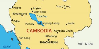 Kambodża mapie 