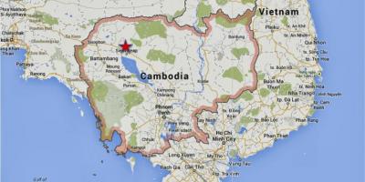 Mapa siem Reap, Kambodża